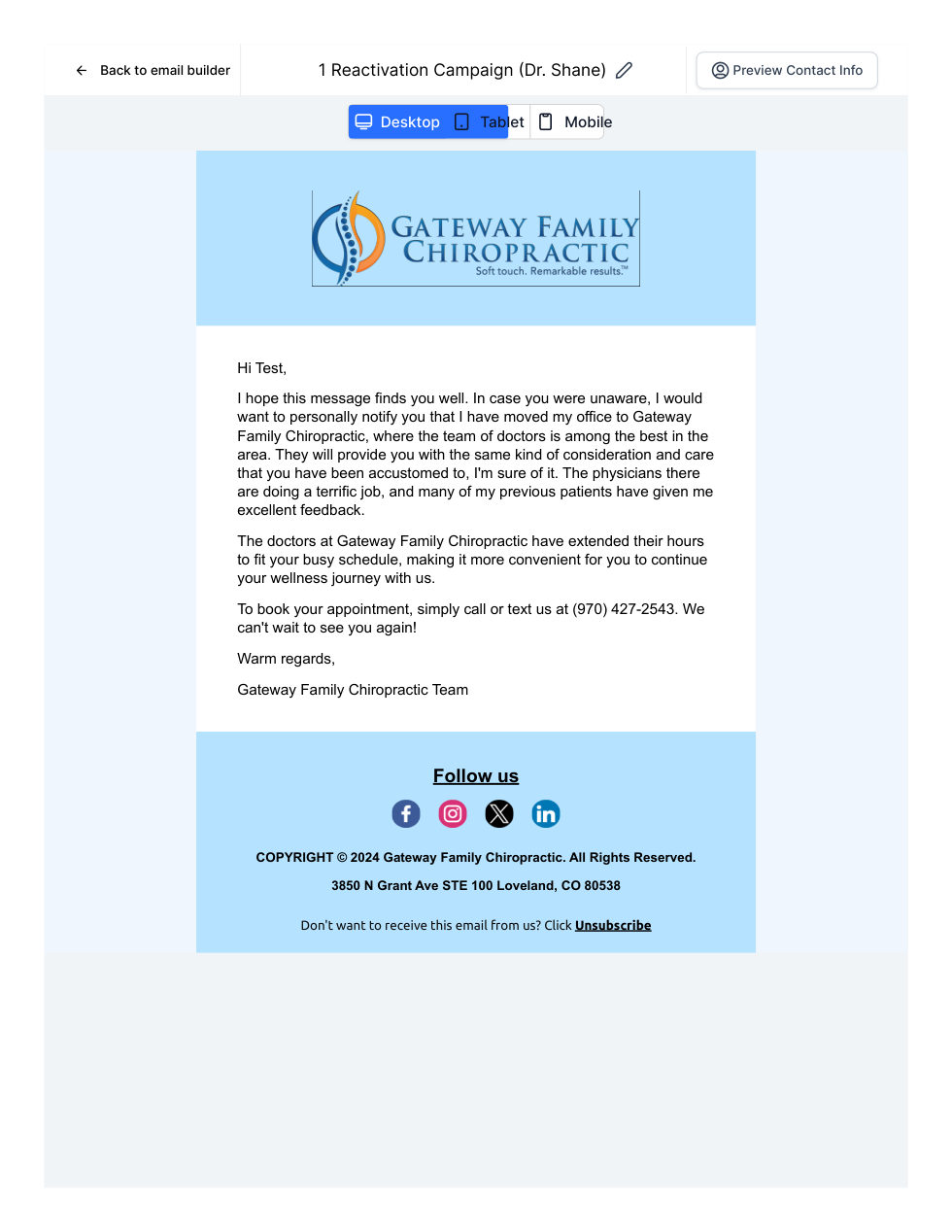 Email campaign sample 14