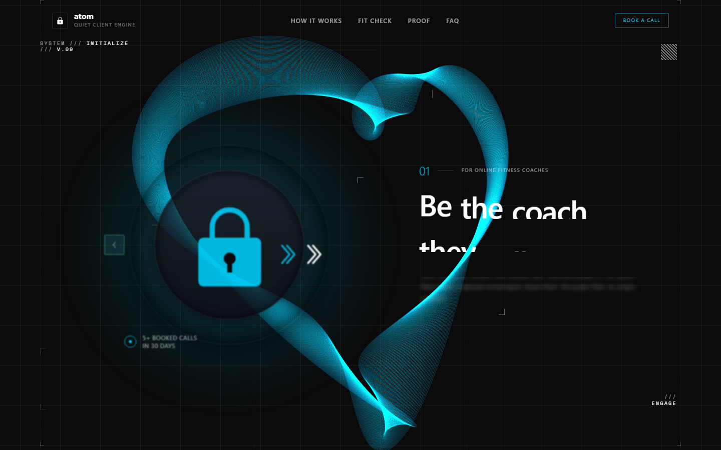 Atom Fitness website